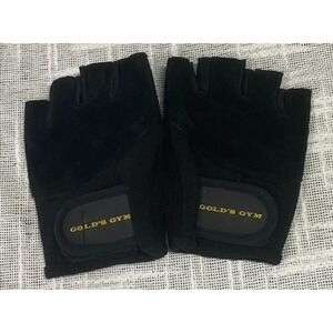 Gold's Gym Leather Weightlifting Gloves Small Fingerless Gym Training Gloves